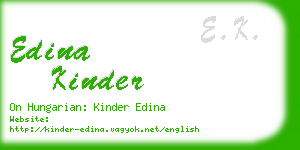 edina kinder business card